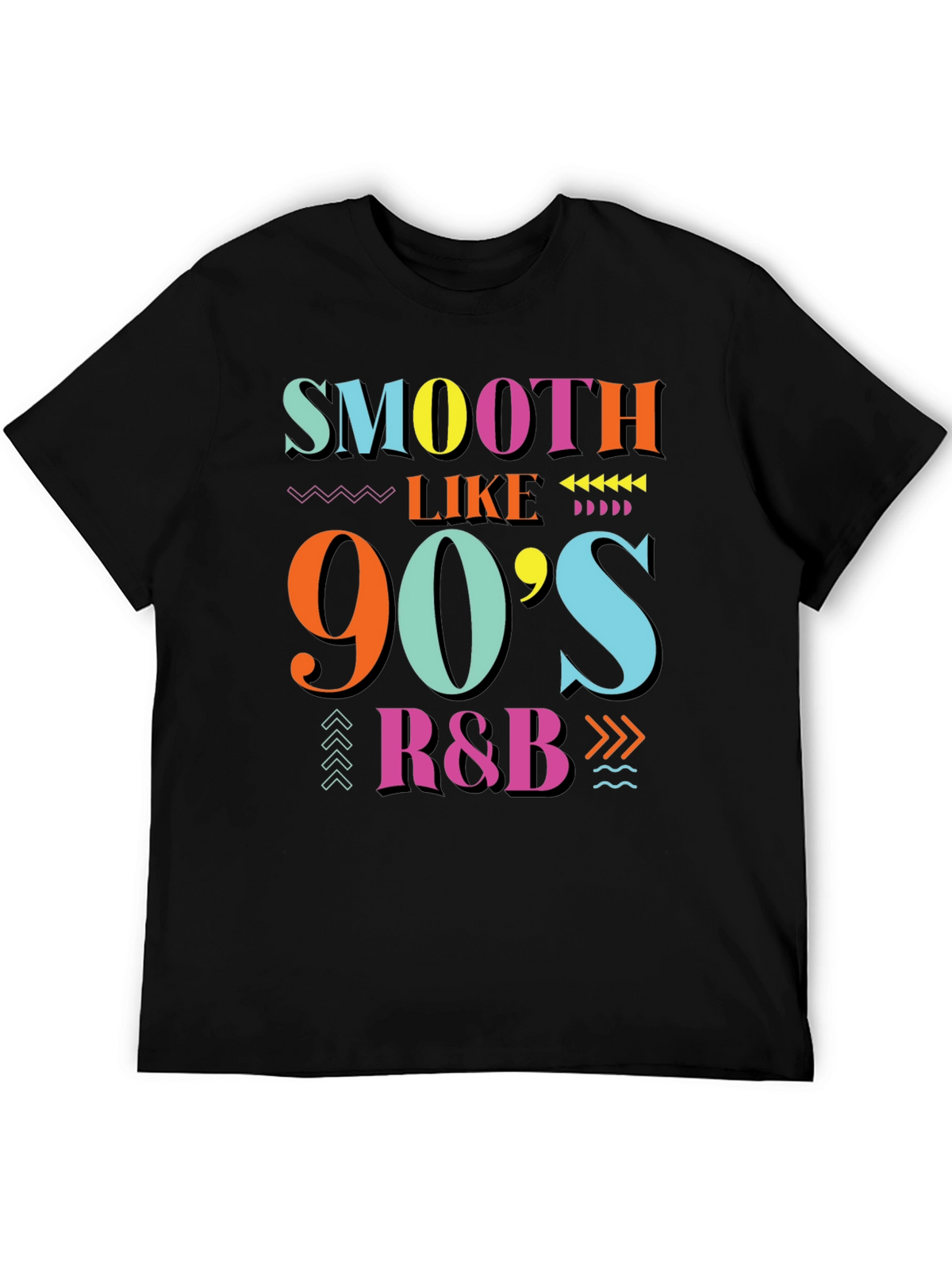 Smooth Like 90s R&B Black Graphic T-Shirt