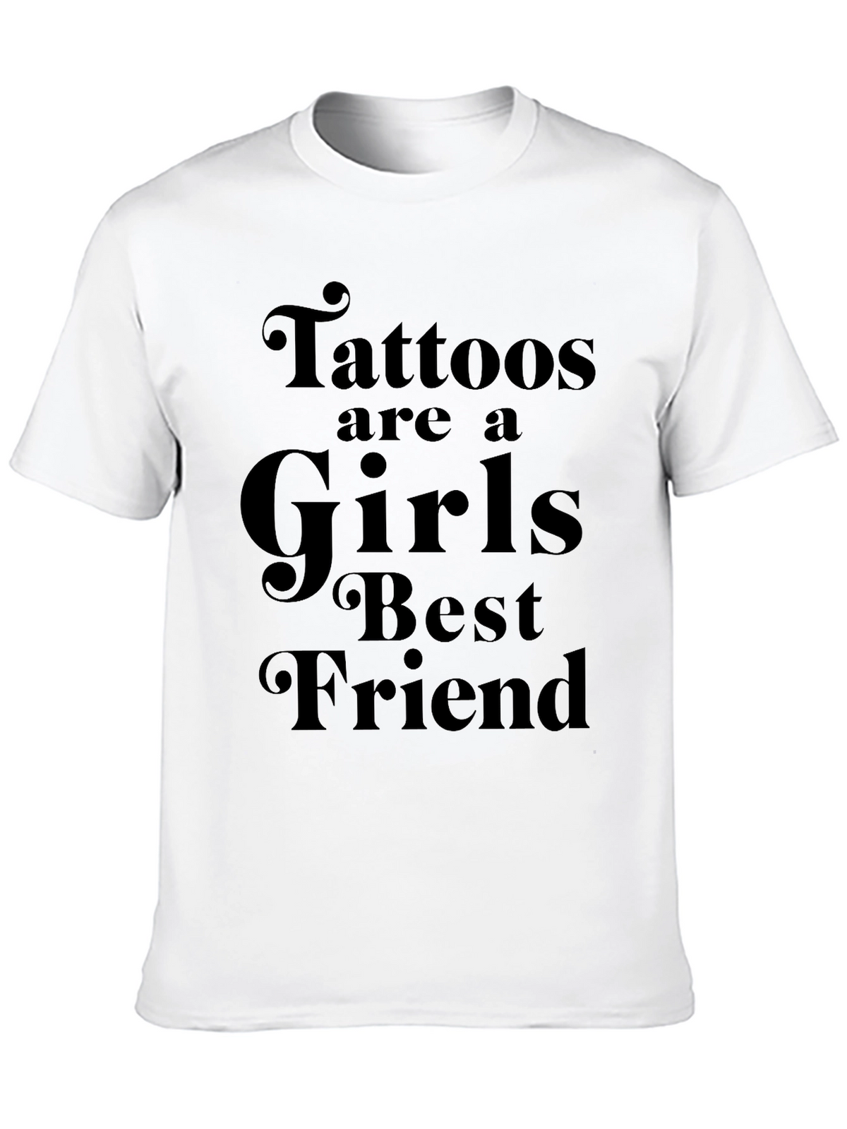 Tattoos Are A Girls Best Friend Black T-Shirt