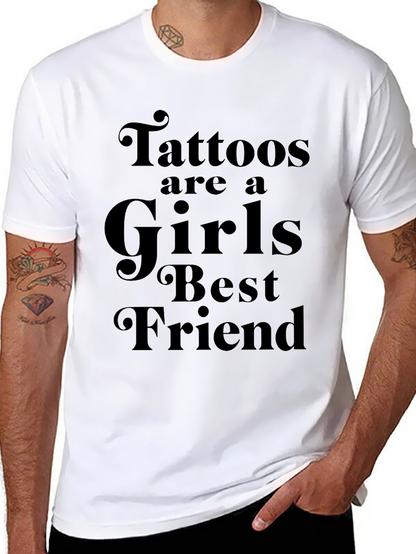 Tattoos Are A Girls Best Friend Black T-Shirt