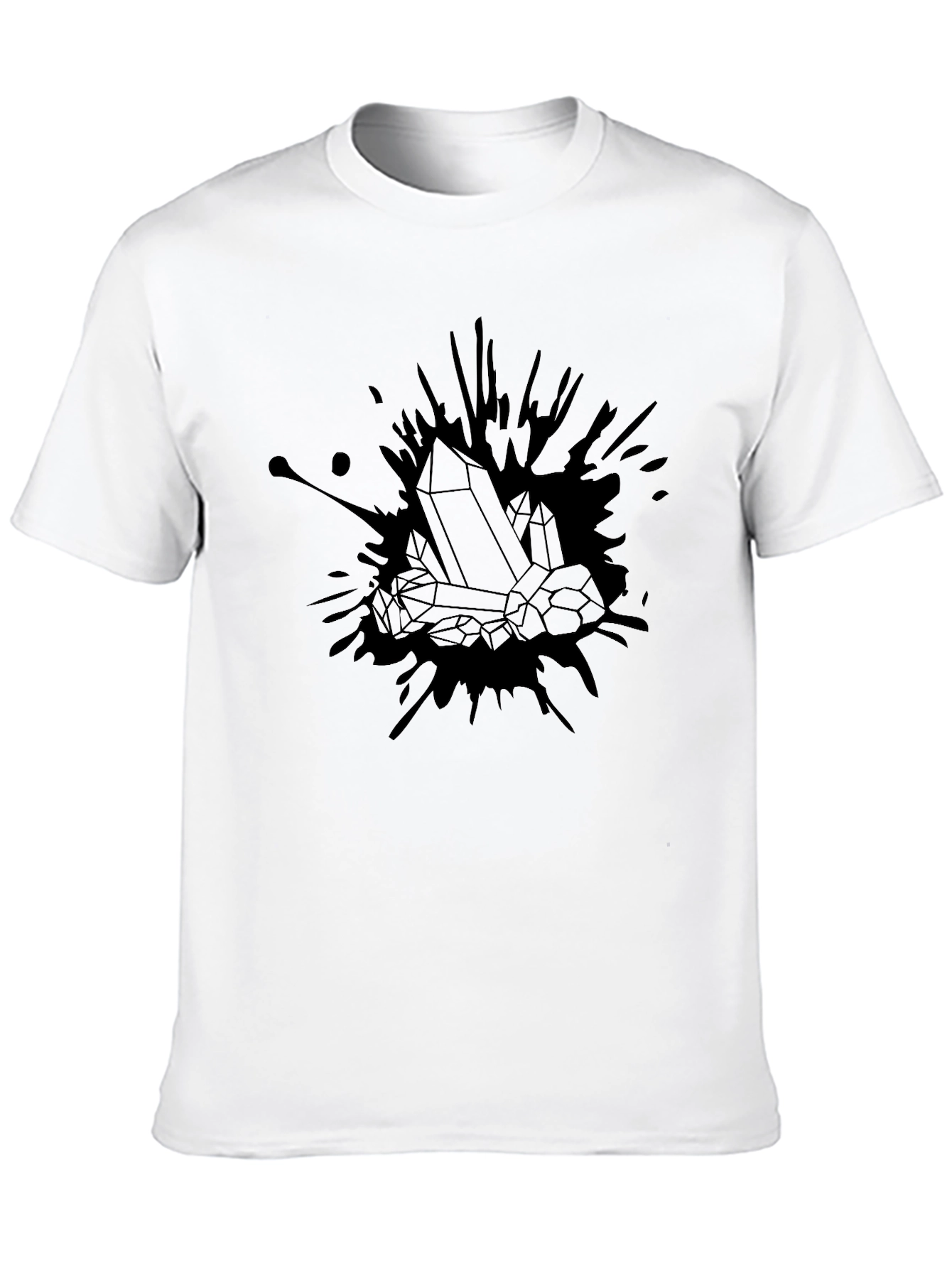 Crystal Splatter Graphic Black T-Shirt