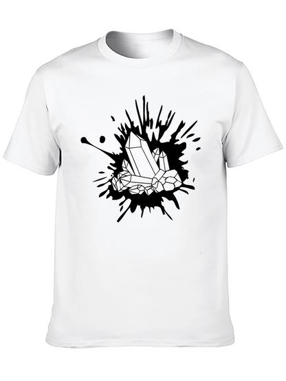 Crystal Splatter Graphic Black T-Shirt