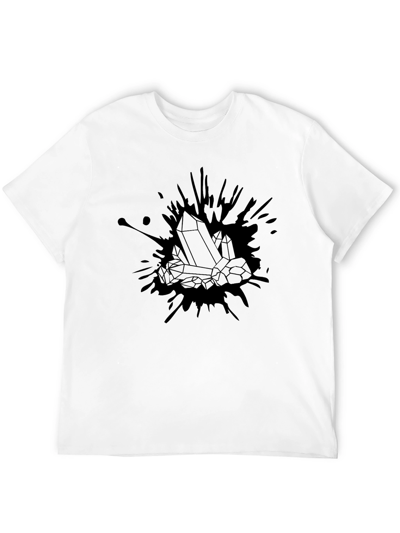Crystal Splatter Graphic Black T-Shirt