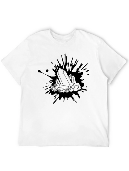 Crystal Splatter Graphic Black T-Shirt