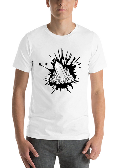 Crystal Splatter Graphic Black T-Shirt