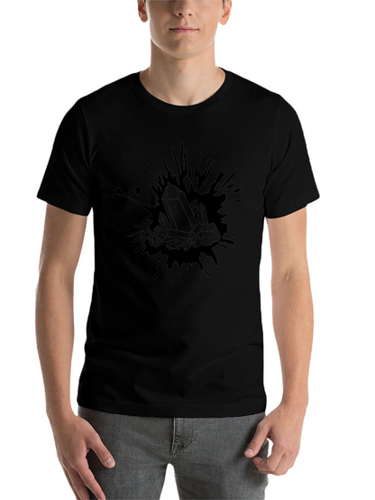 Crystal Splatter Graphic Black T-Shirt