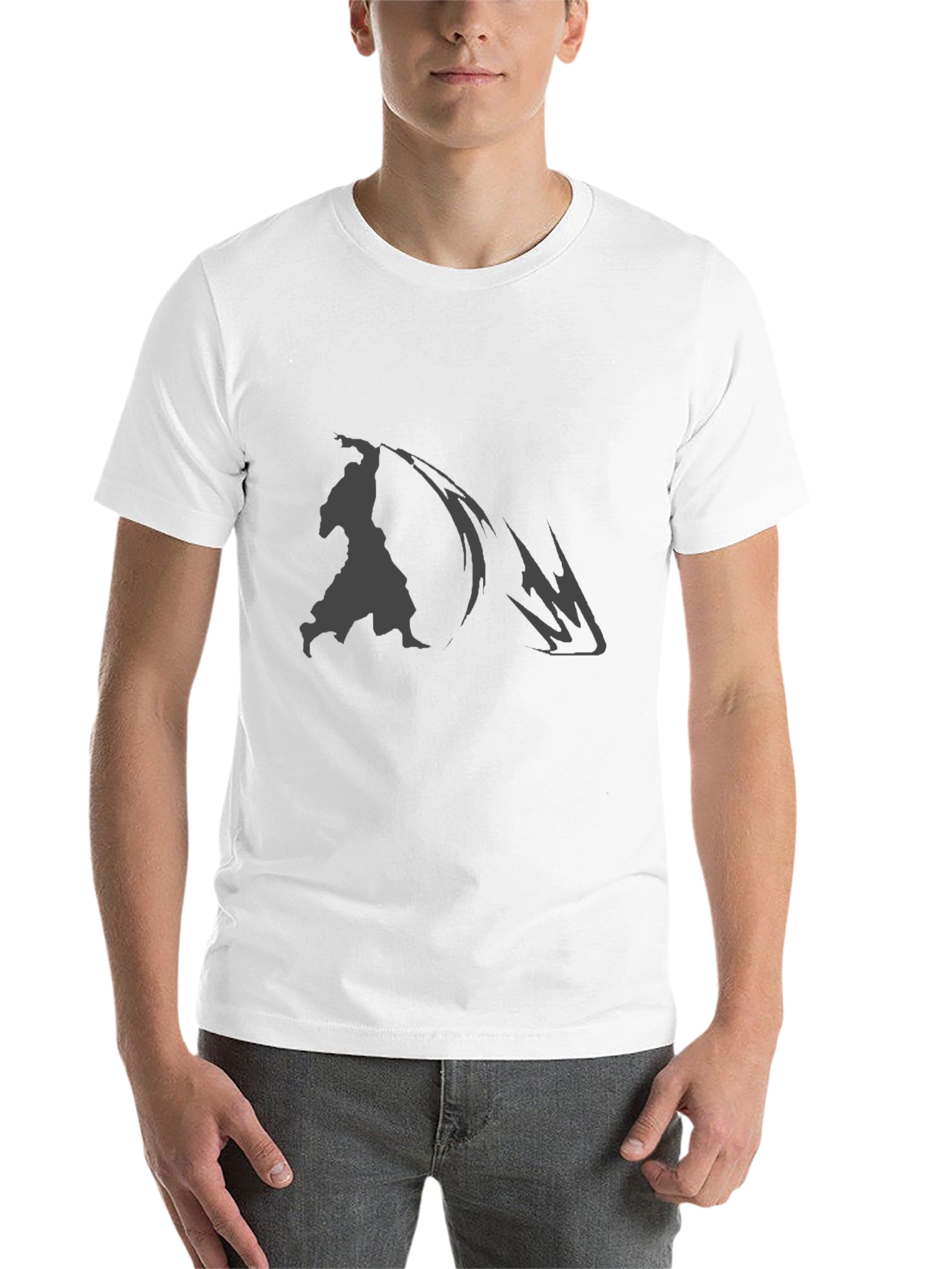 Samurai Graphic Print Black T-Shirt