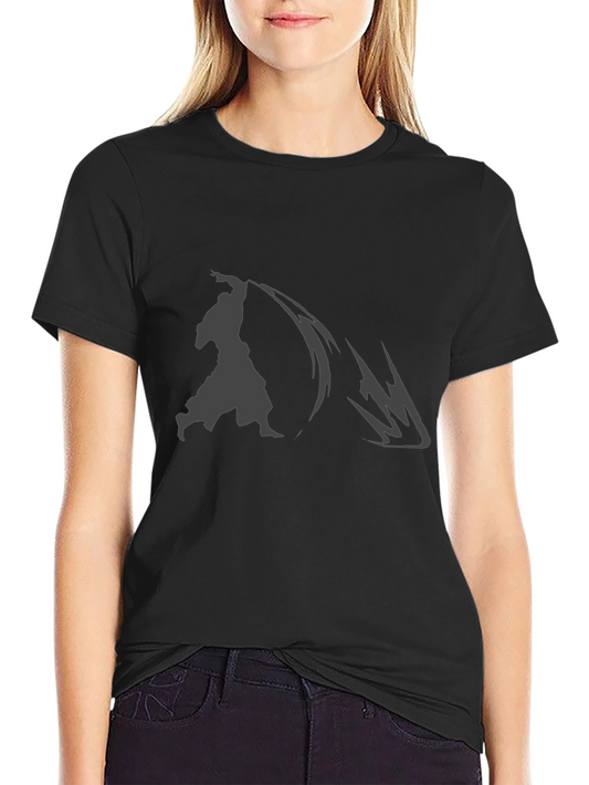 Samurai Graphic Print Black T-Shirt