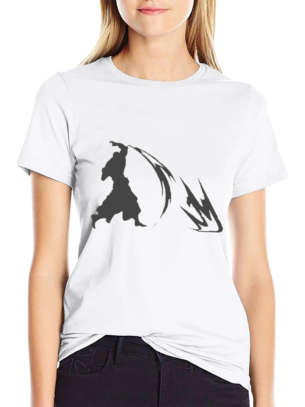 Samurai Graphic Print Black T-Shirt