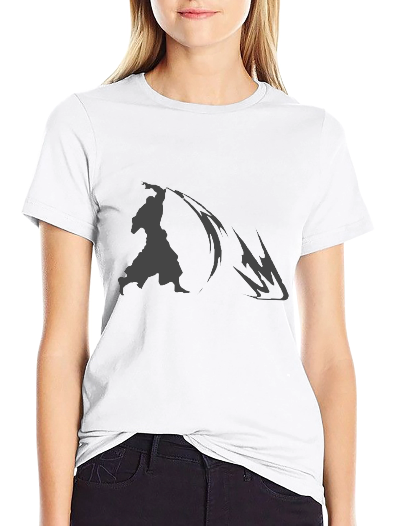 Samurai Graphic Print Black T-Shirt
