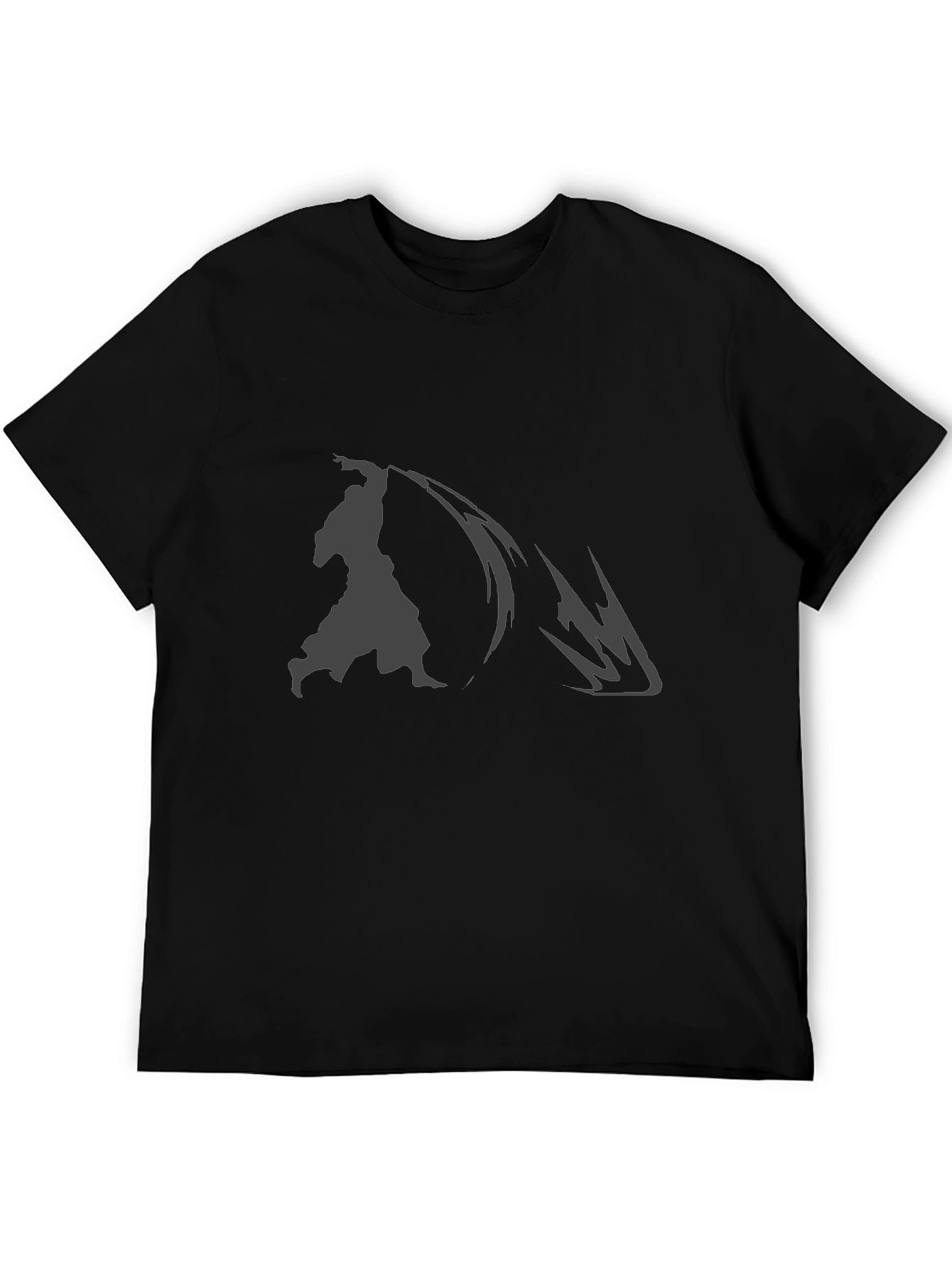 Samurai Graphic Print Black T-Shirt