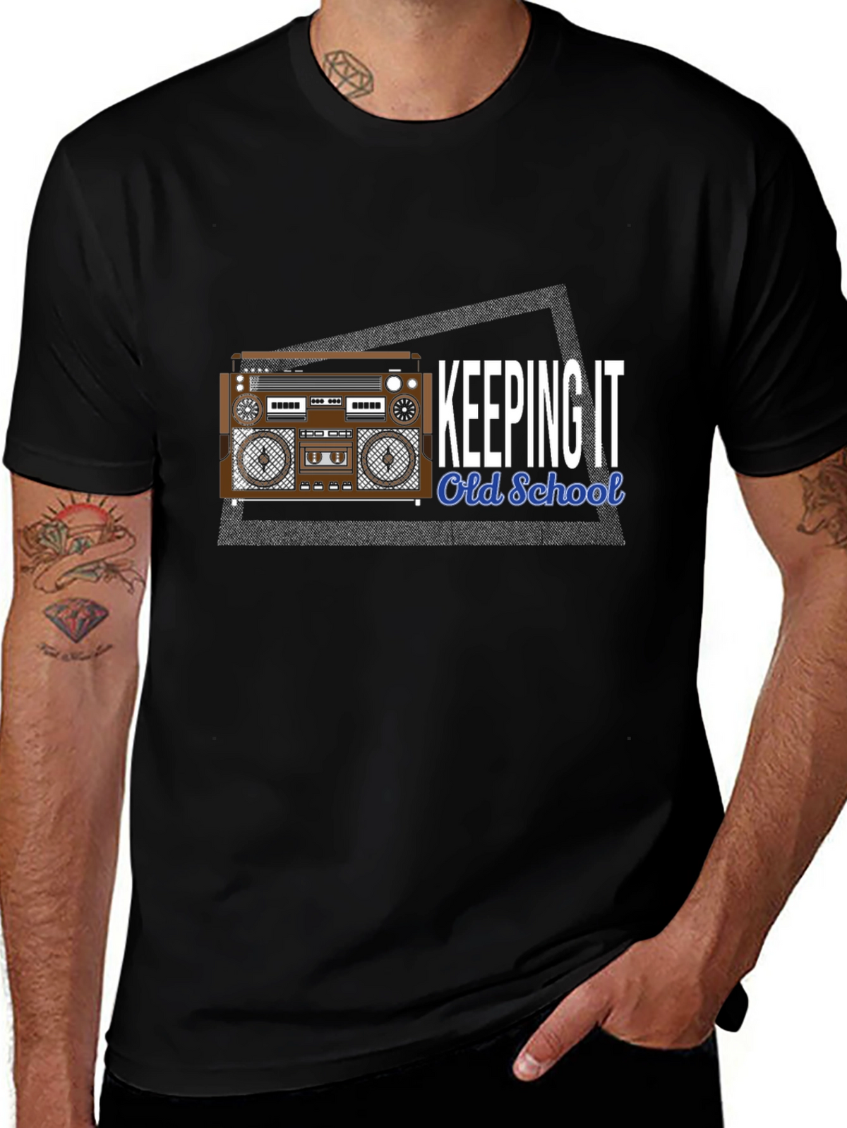 Retro Boombox T-Shirt - Keeping It Old School