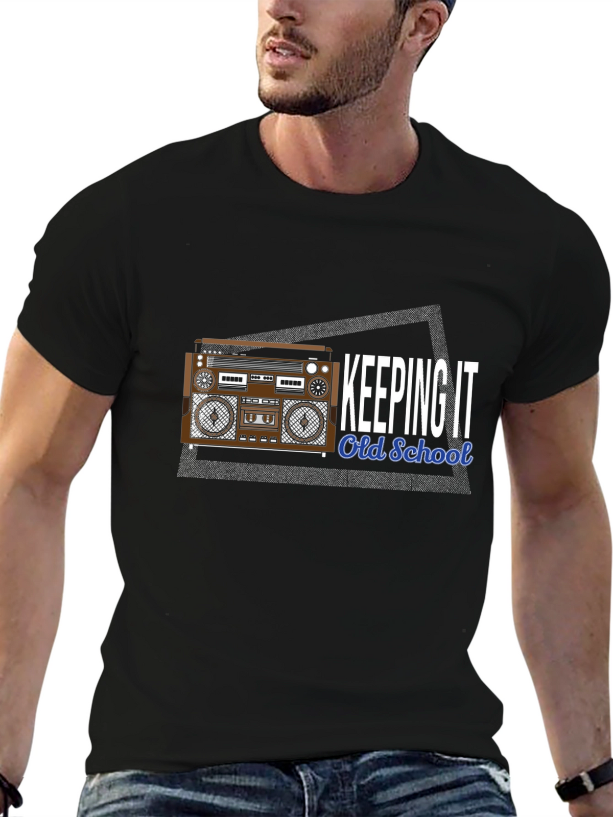 Retro Boombox T-Shirt - Keeping It Old School