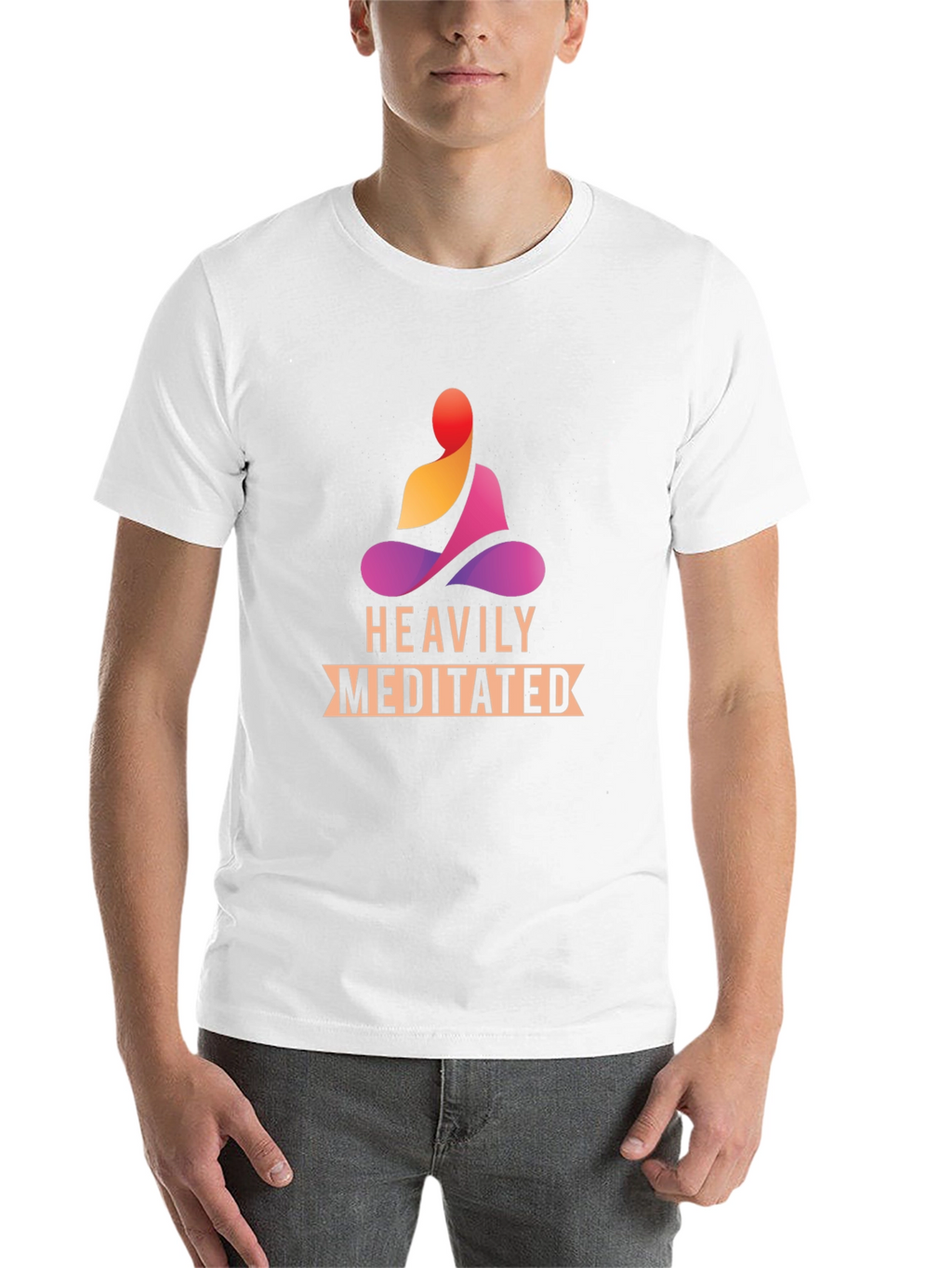 Heavily Meditated Black T-Shirt - Zen Vibes