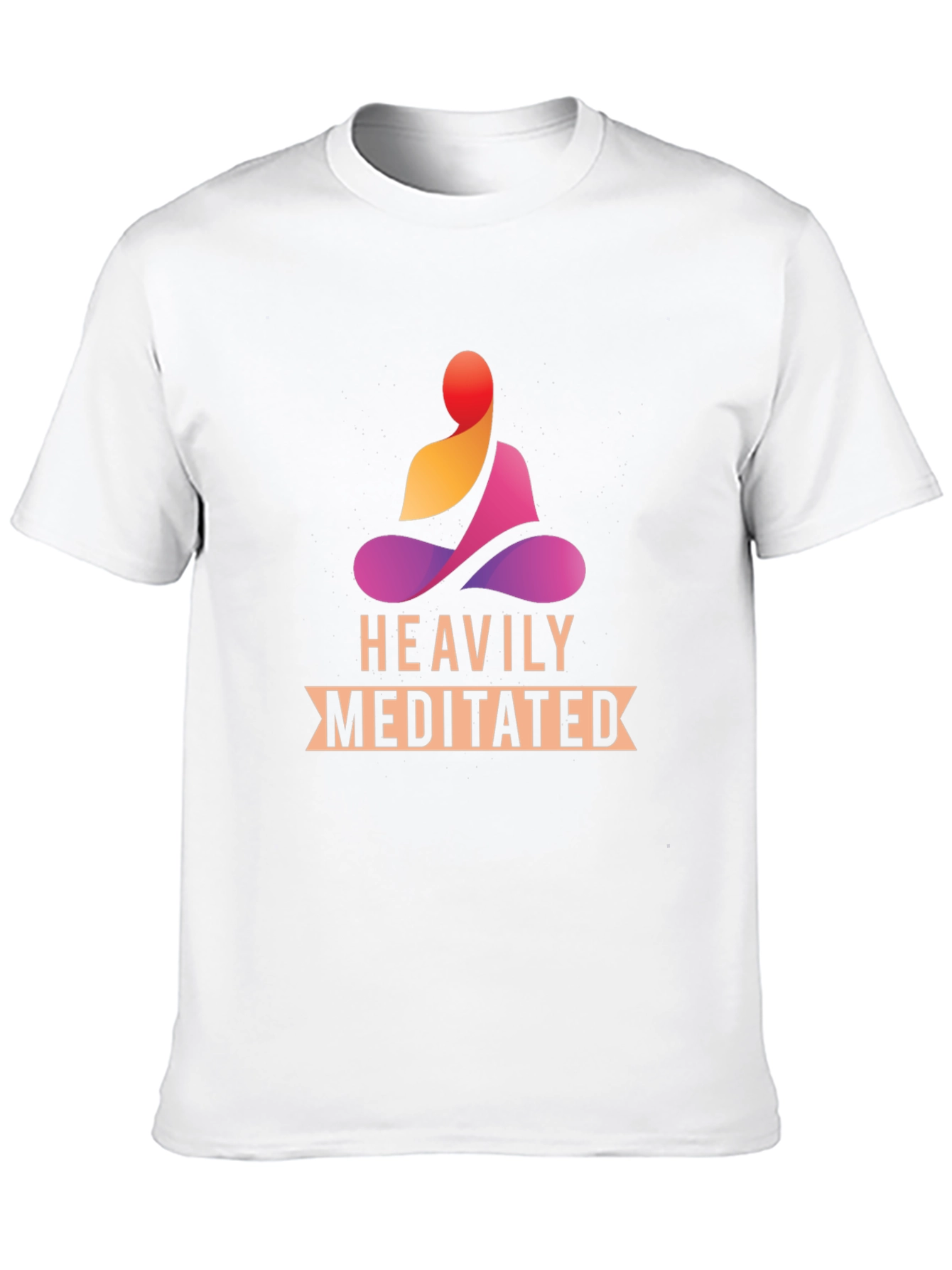 Heavily Meditated Black T-Shirt - Zen Vibes