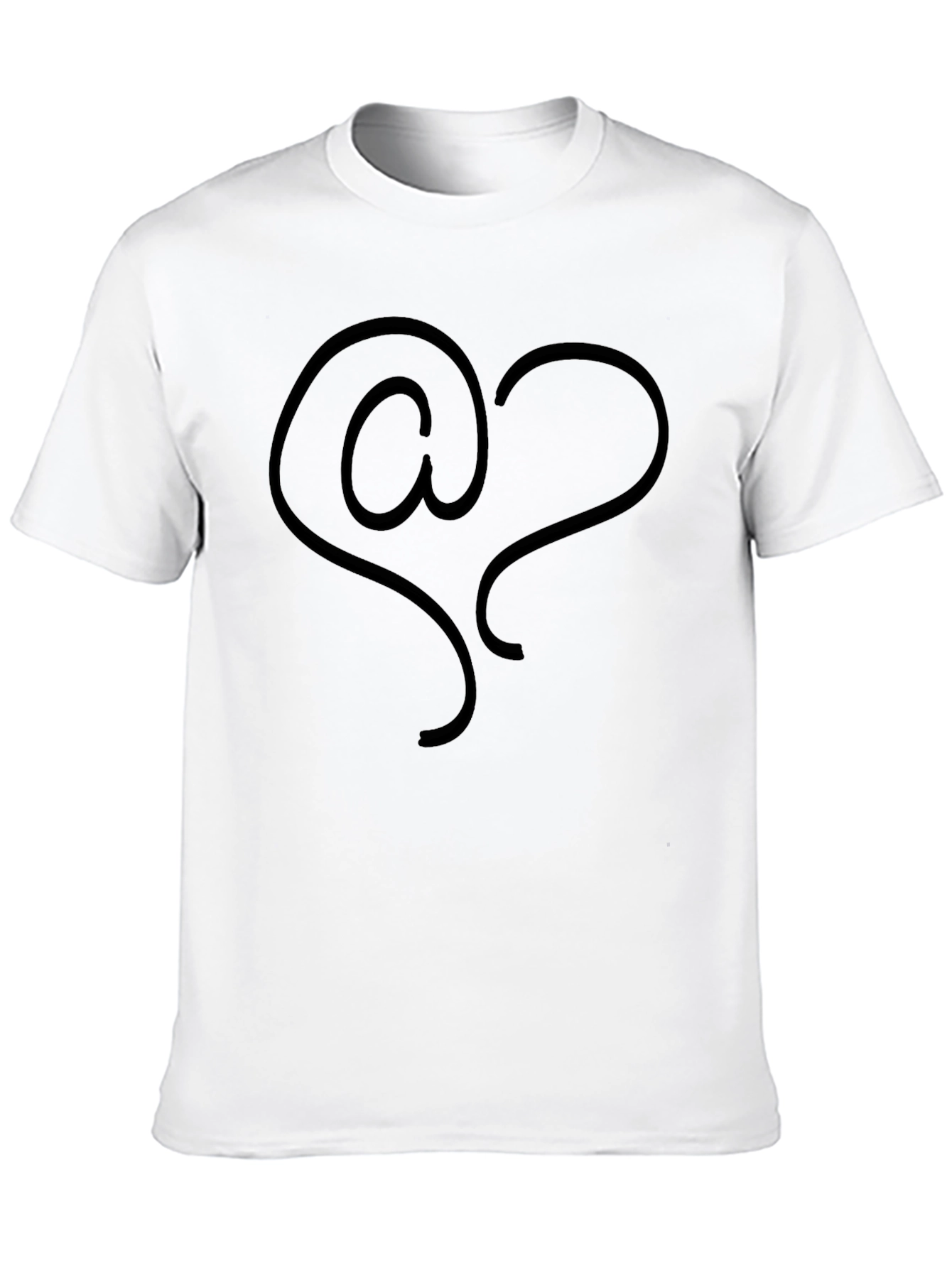 Black T-Shirt with Quirky At Heart Design