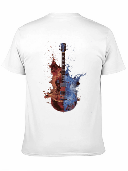 Fire and Ice Guitar Graphic T-Shirt