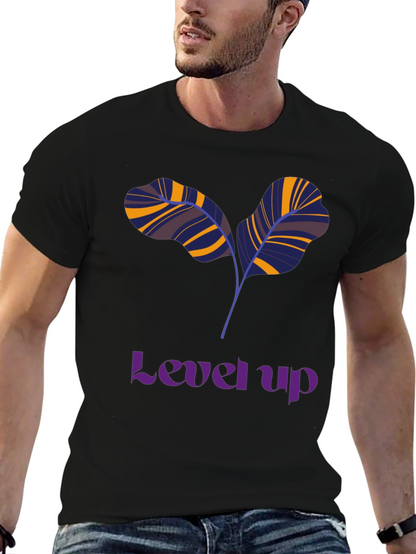 Level Up T-Shirt: Unique Leaf Design