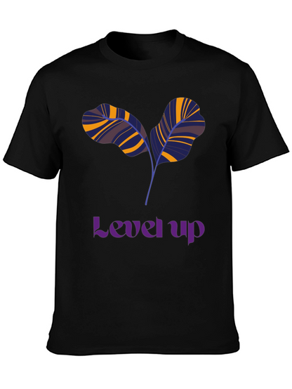 Level Up T-Shirt: Unique Leaf Design