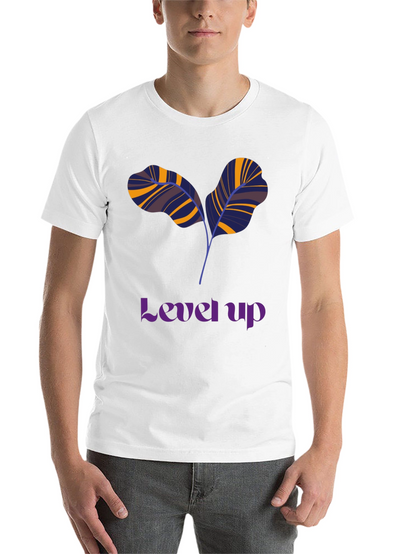 Level Up T-Shirt: Unique Leaf Design
