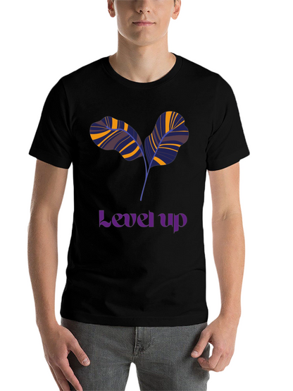 Level Up T-Shirt: Unique Leaf Design