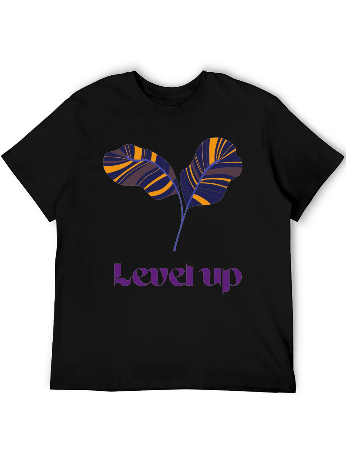Level Up T-Shirt: Unique Leaf Design