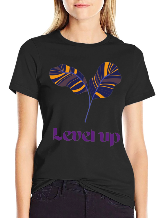 Level Up T-Shirt: Unique Leaf Design