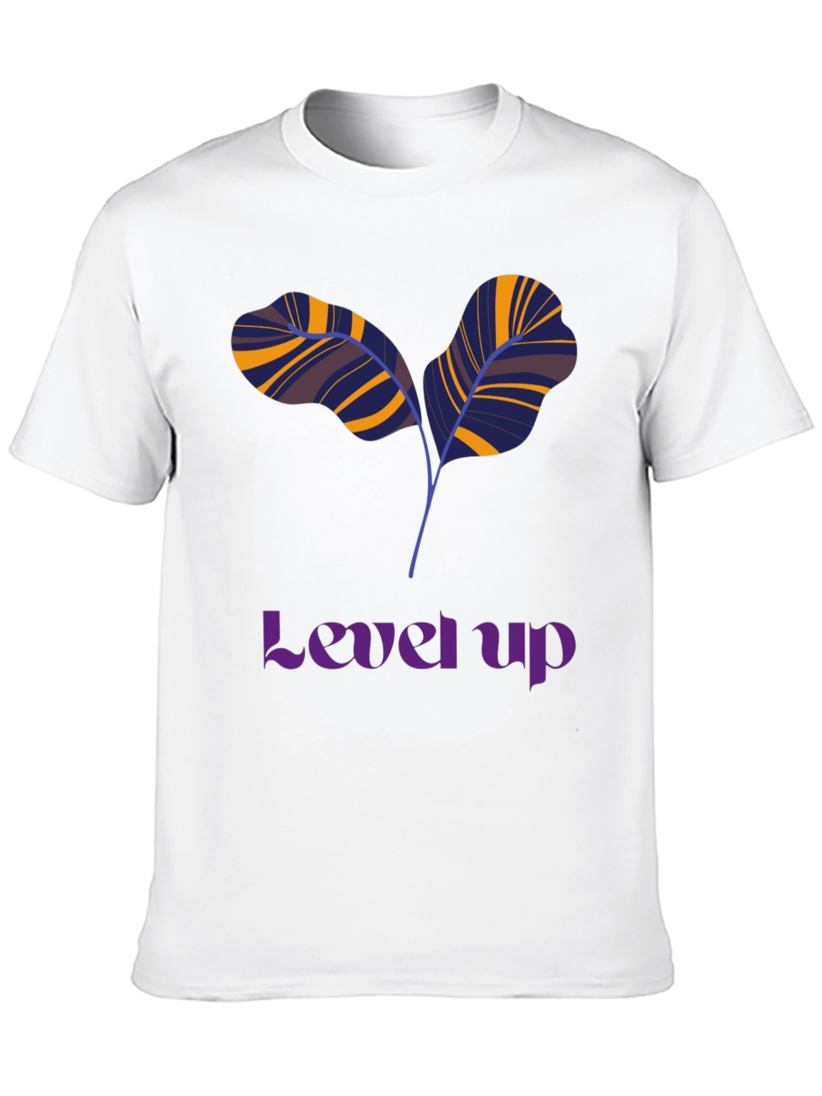 Level Up T-Shirt: Unique Leaf Design