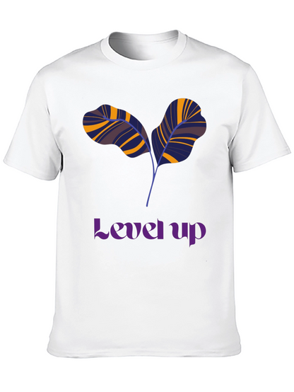 Level Up T-Shirt: Unique Leaf Design