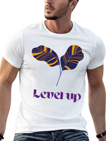 Level Up T-Shirt: Unique Leaf Design