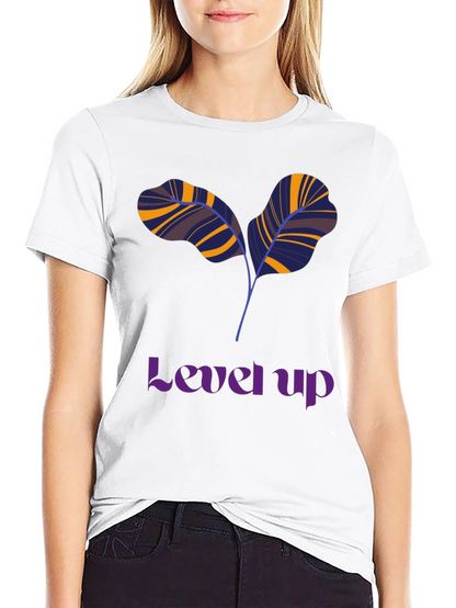 Level Up T-Shirt: Unique Leaf Design