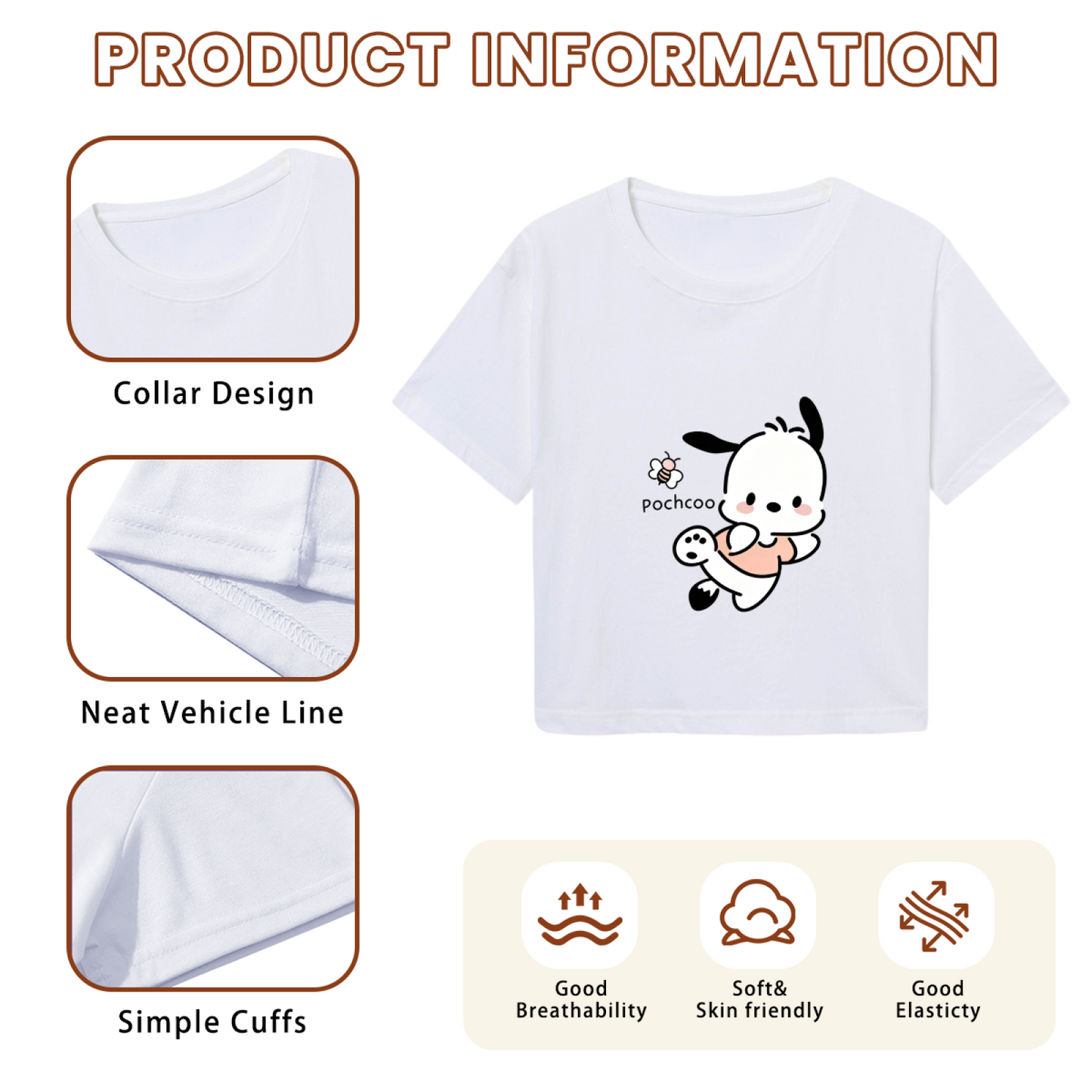 Outline Wink Hello Kitty Red Crop Top Simple Stylish Y2K Cropped Top