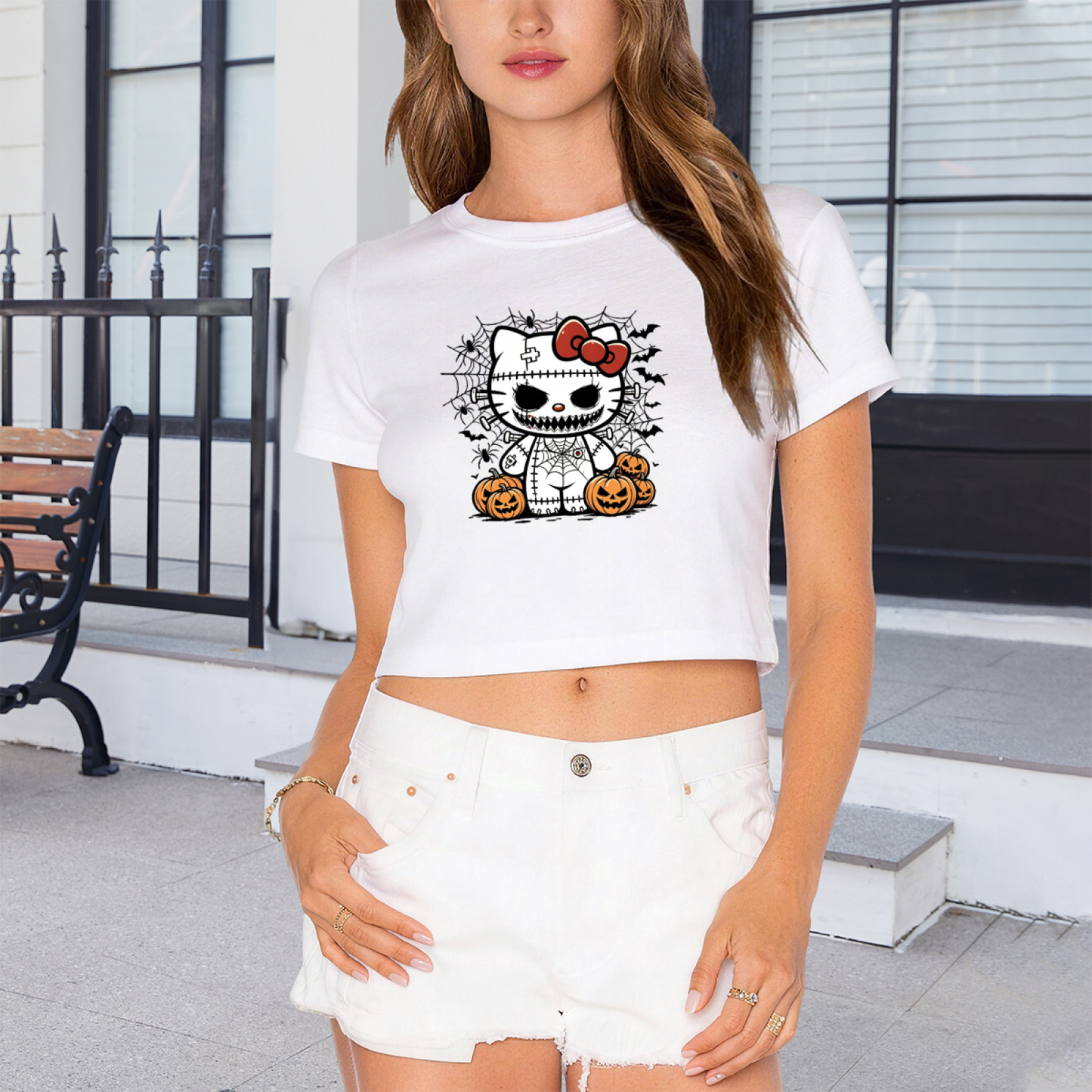 Bold Sporty Nike Logo Red Cropped T?Shirt