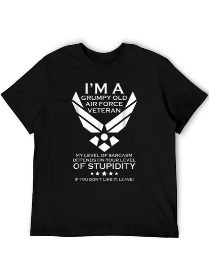 Grumpy Old Air Force Veteran Sarcastic T-Shirt