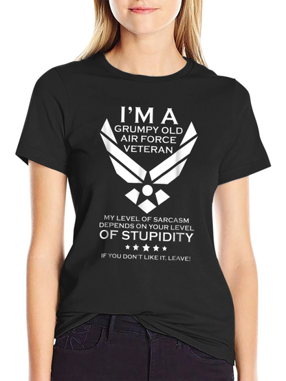 Grumpy Old Air Force Veteran Sarcastic T-Shirt