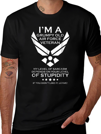 Grumpy Old Air Force Veteran Sarcastic T-Shirt