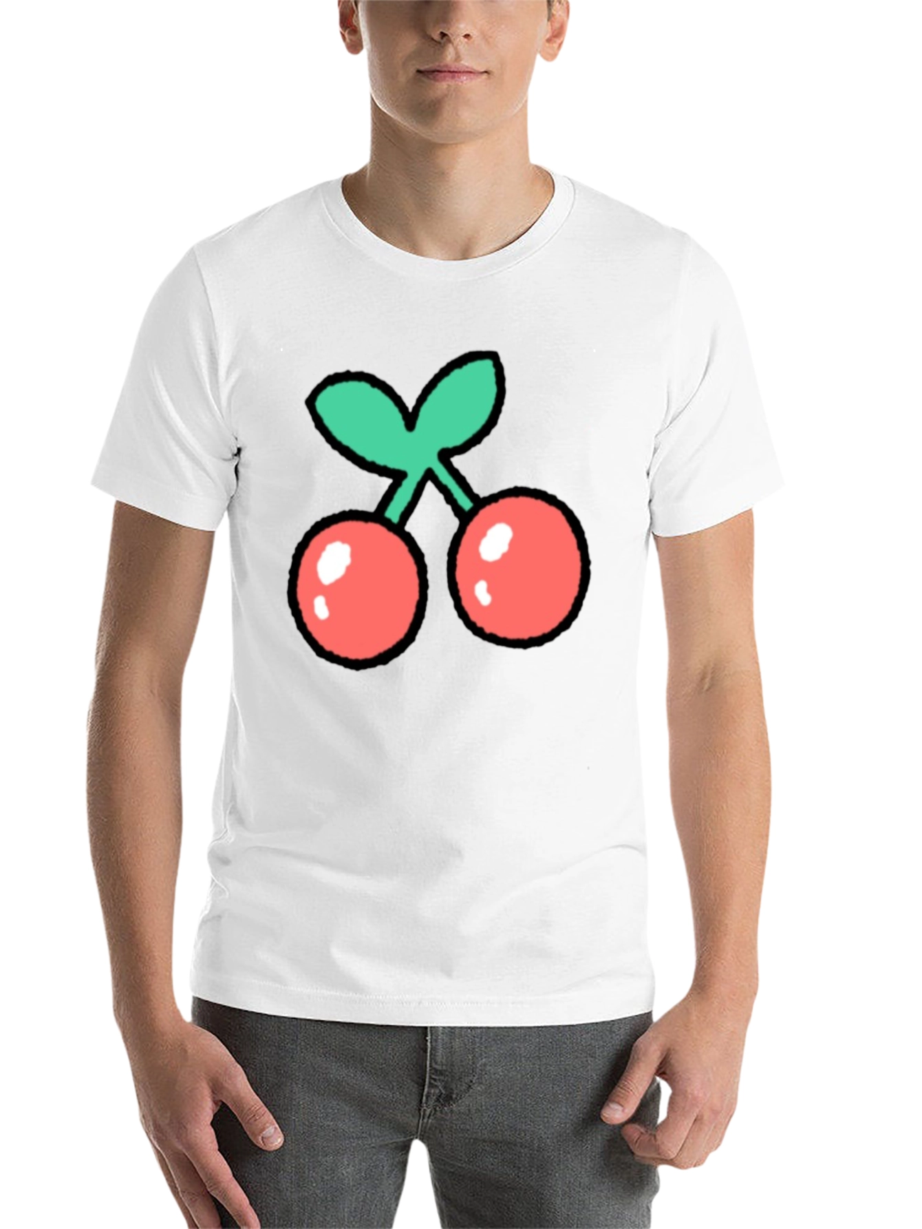 Cherry Graphic Print T-Shirt