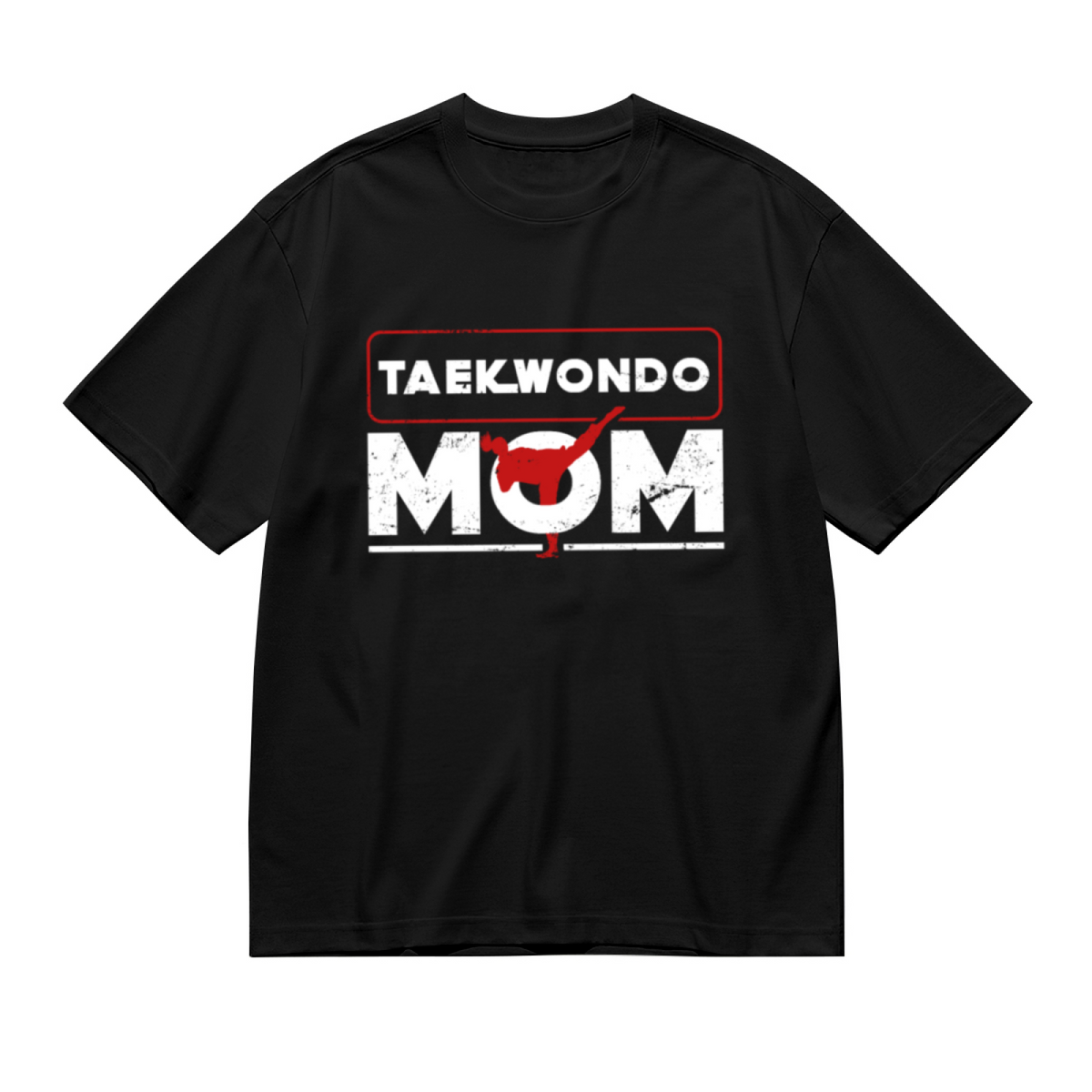 Distressed Vintage Taekwondo Mom Proud Tee