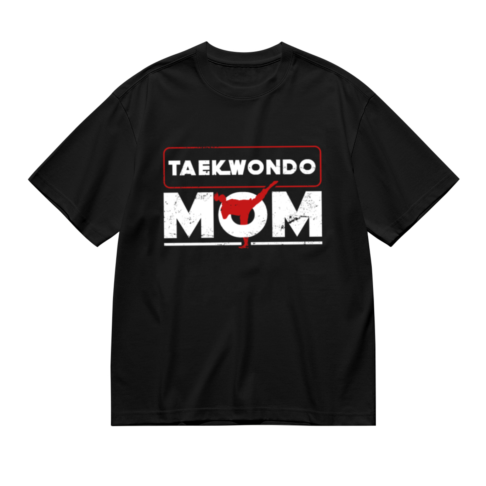 Distressed Vintage Taekwondo Mom Proud Tee