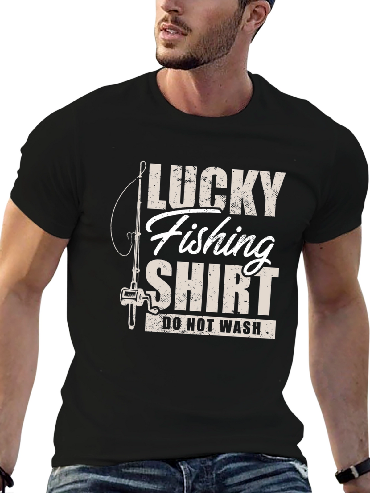 Lucky Fishing Shirt - Novelty Graphic Tee
