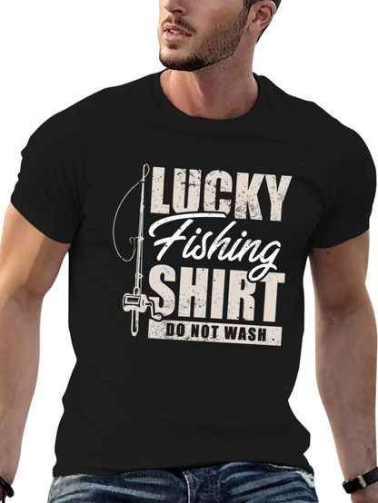 Lucky Fishing Shirt - Novelty Graphic Tee