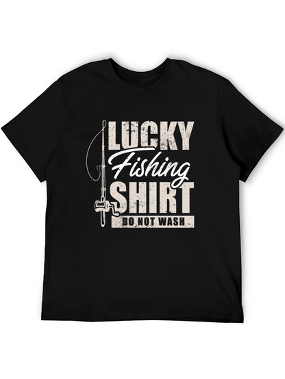 Lucky Fishing Shirt - Novelty Graphic Tee