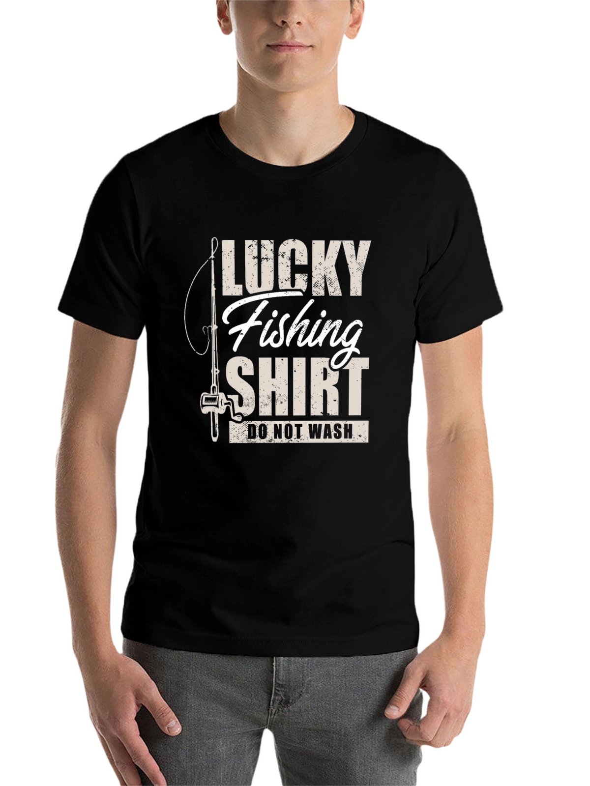 Lucky Fishing Shirt - Novelty Graphic Tee