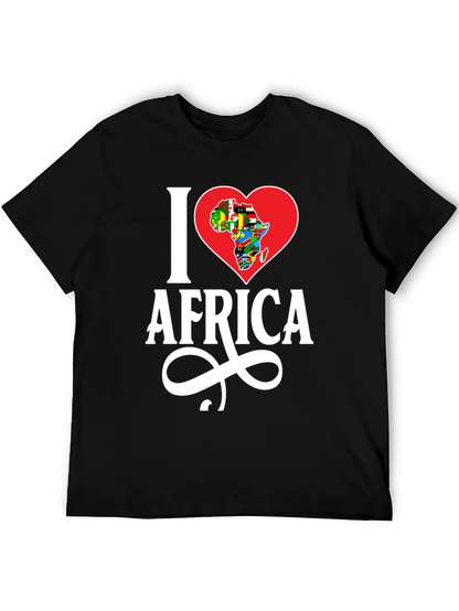 I Heart Africa T-Shirt - Black Cotton Graphic Tee