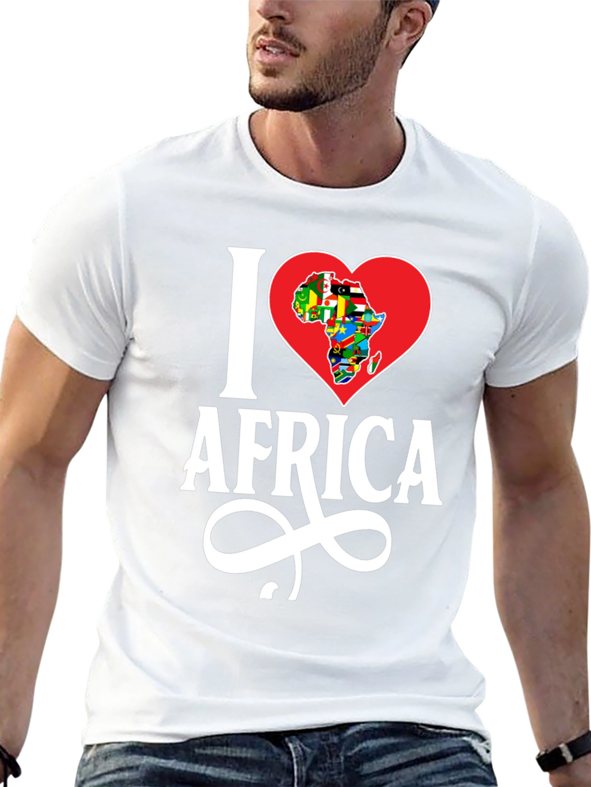 I Heart Africa T-Shirt - Black Cotton Graphic Tee