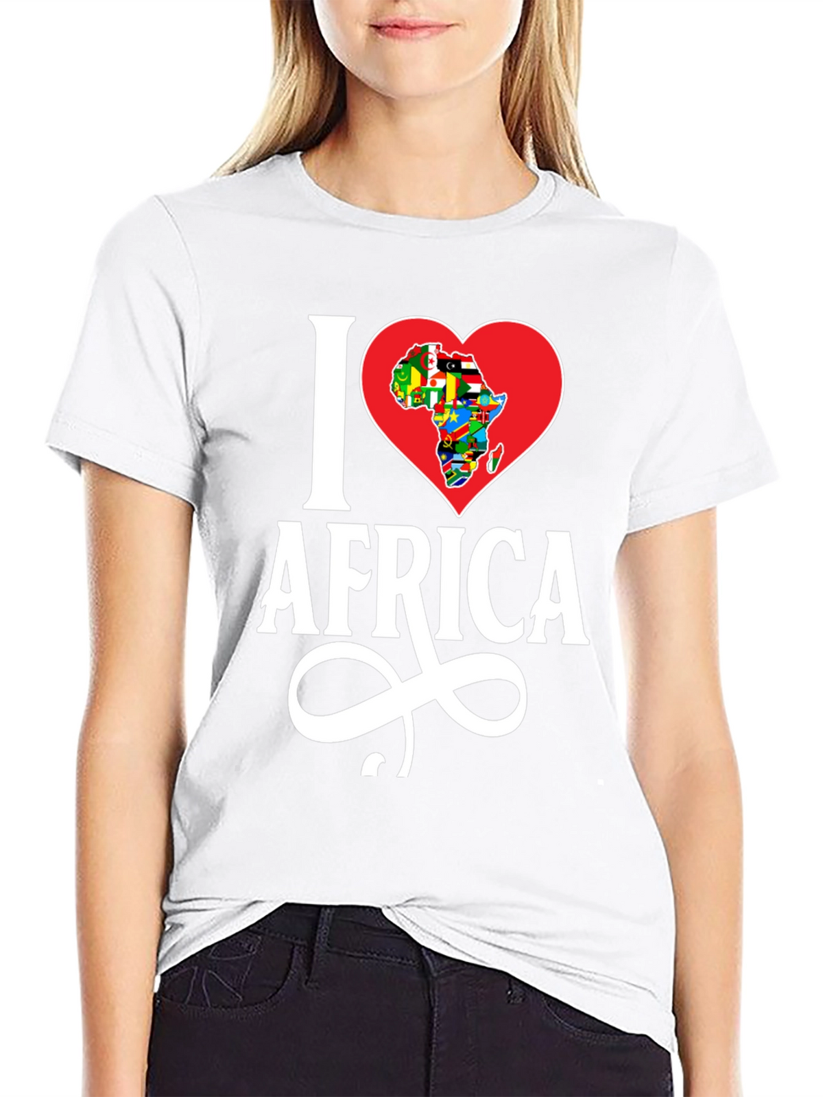 I Heart Africa T-Shirt - Black Cotton Graphic Tee