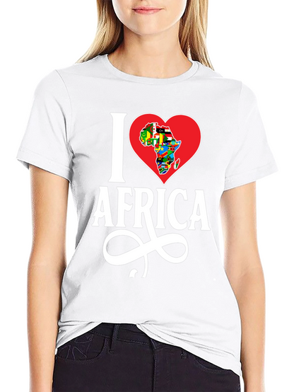 I Heart Africa T-Shirt - Black Cotton Graphic Tee