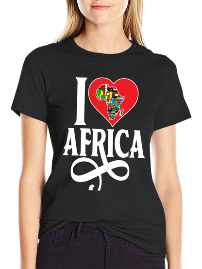 I Heart Africa T-Shirt - Black Cotton Graphic Tee