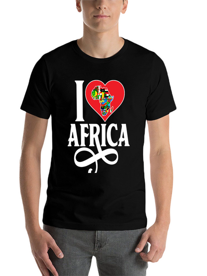 I Heart Africa T-Shirt - Black Cotton Graphic Tee