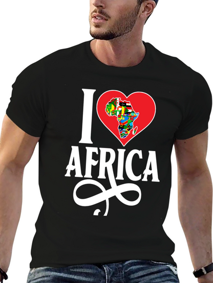 I Heart Africa T-Shirt - Black Cotton Graphic Tee