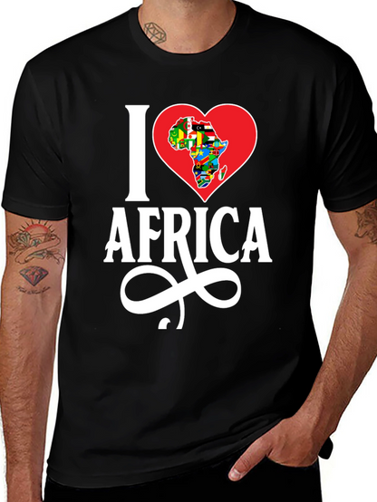 I Heart Africa T-Shirt - Black Cotton Graphic Tee